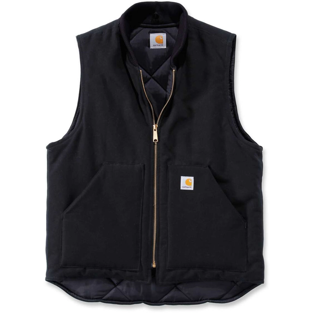 Carhartt WIP Mens Arctic Insulated Nylon Lined Duck Shell Vest Jacket - Black - Size 3XL